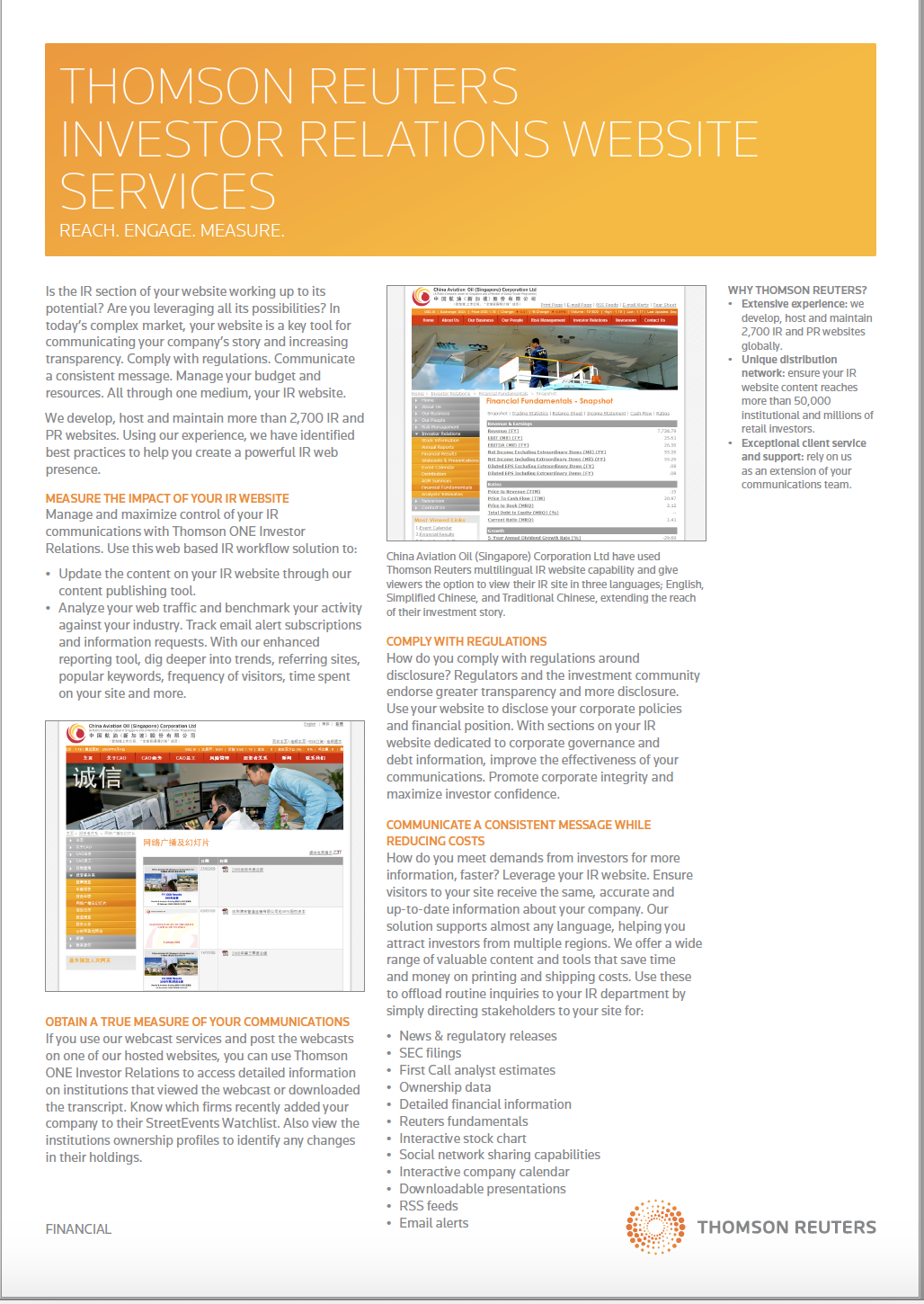 IR Website Brochure