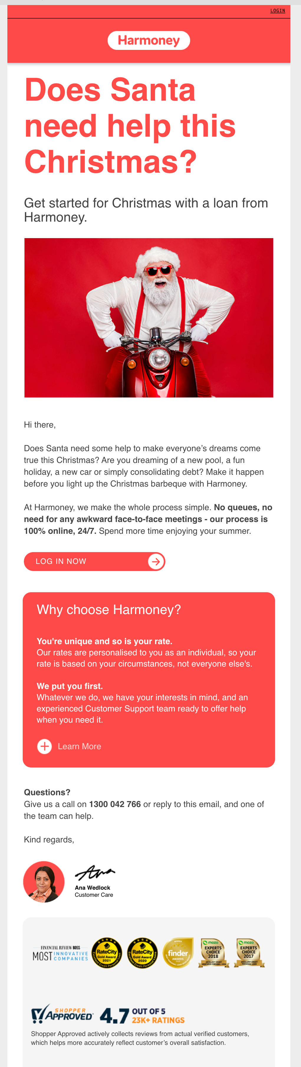 Harmoney Xmas Santa Help EDM